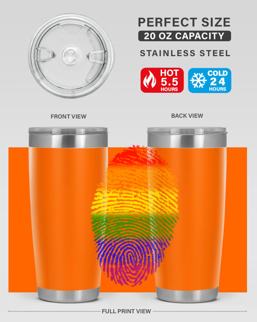 Rainbow Finger print 10#- lgbt- Tumbler