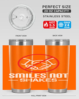 SMILES NOT SHAKES Style 23#- corona virus- Cotton Tank