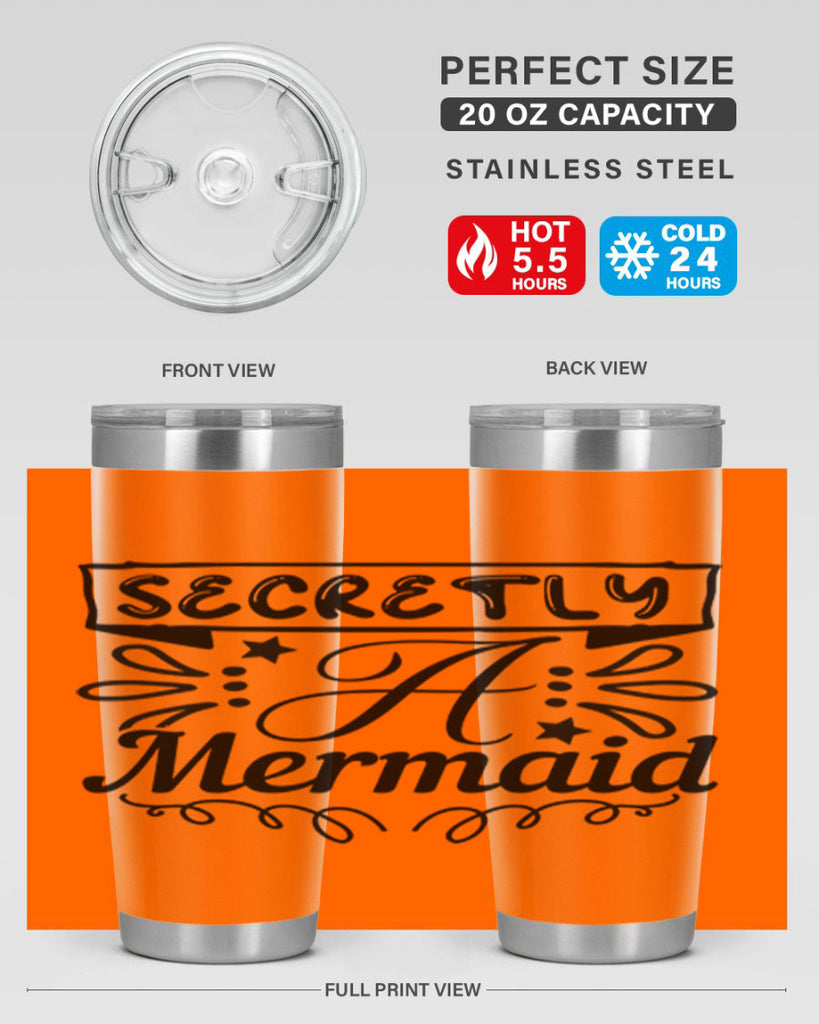 Secretly a mermaid 579#- mermaid- Tumbler