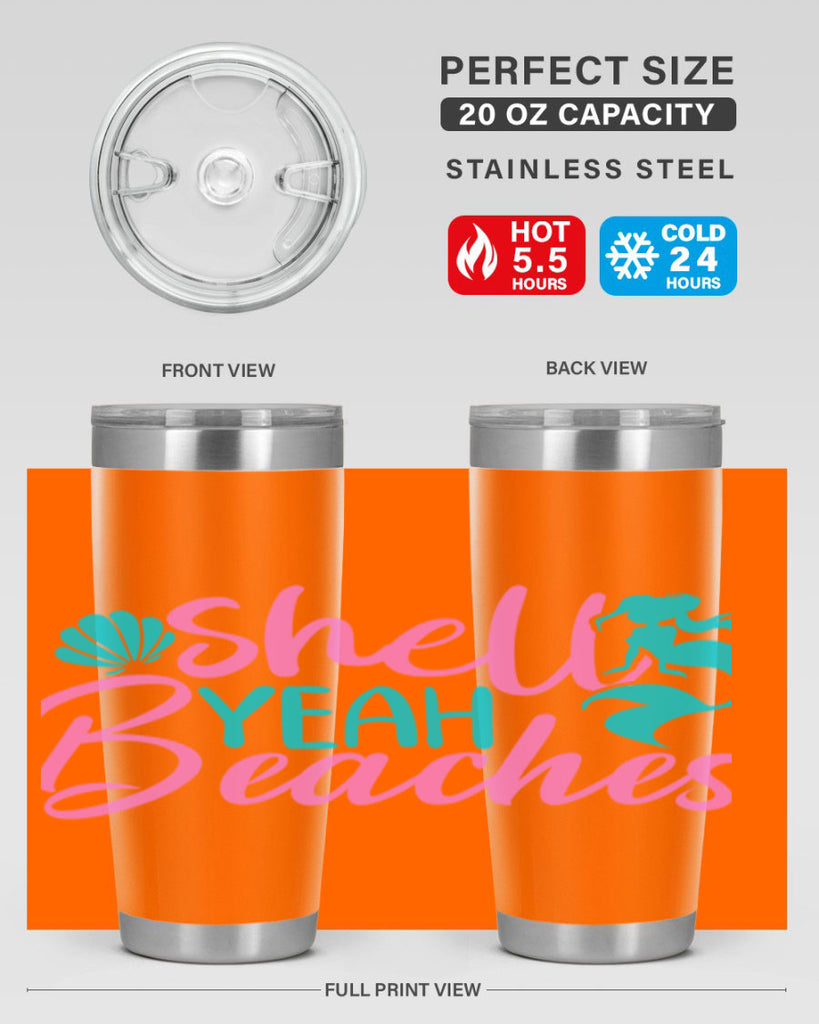 Shell Yeah Beaches 590#- mermaid- Tumbler