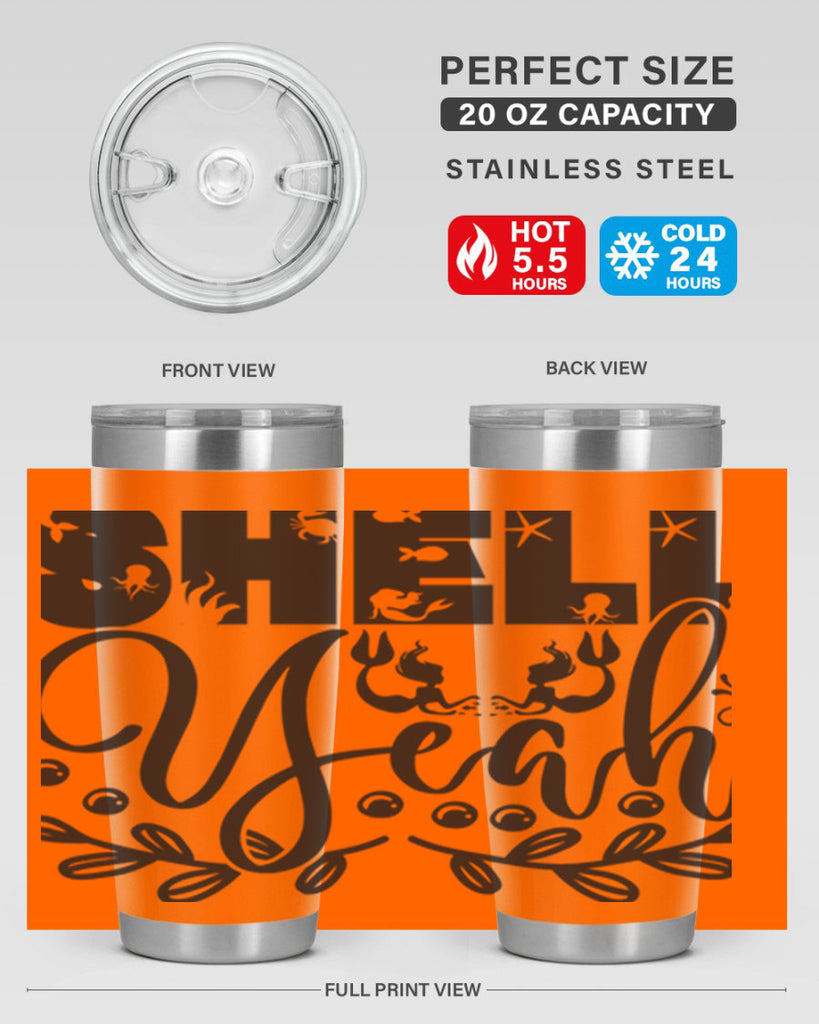 Shell yeah 595#- mermaid- Tumbler