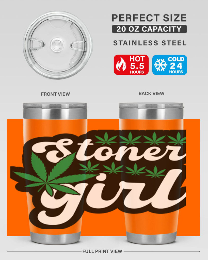 Stoner girl 263#- marijuana- Tumbler