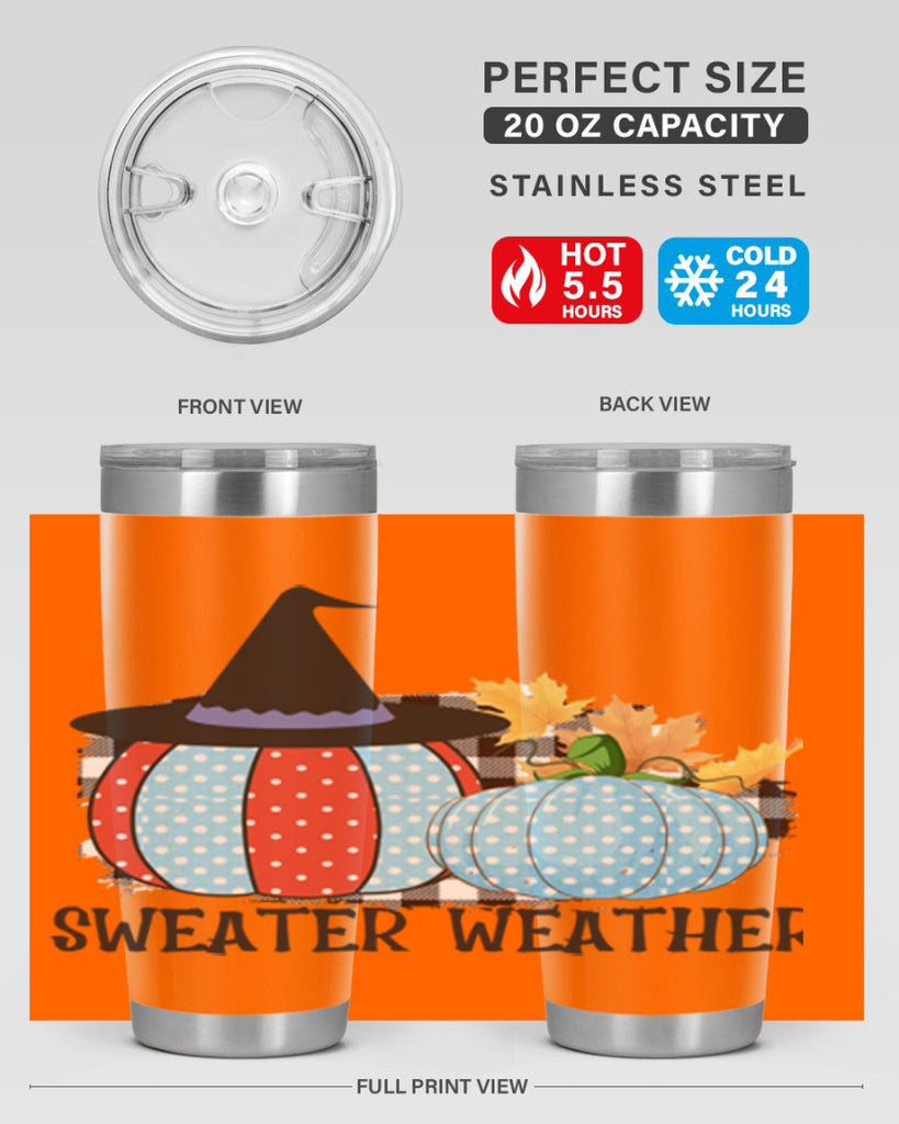 Sweater Weather Pumpkin Gnome 586#- fall- Tumbler