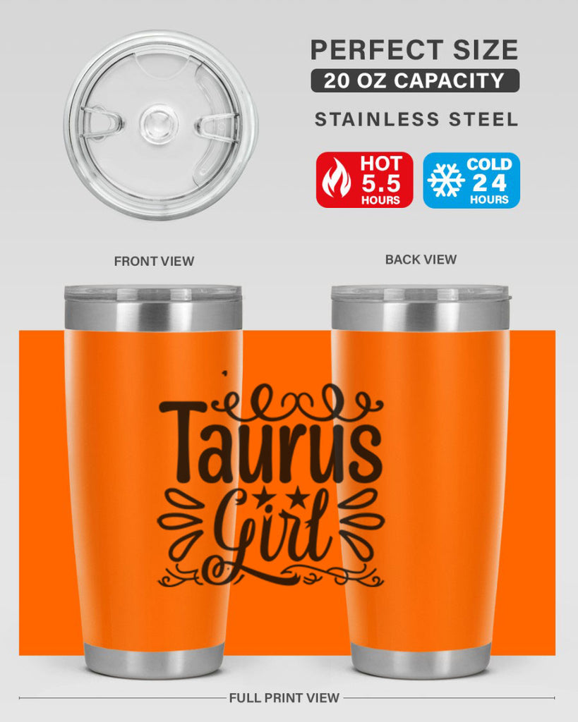 Taurus girl 497#- zodiac- Tumbler