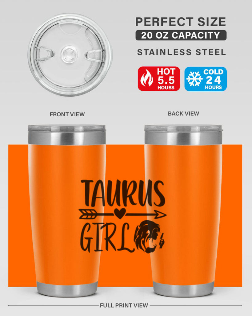 Taurus girl 498#- zodiac- Tumbler