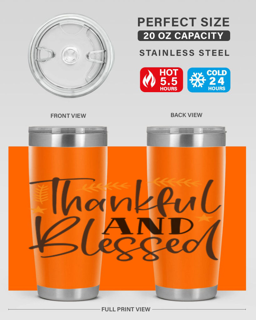 Thankfulandblessed 608#- fall- Tumbler