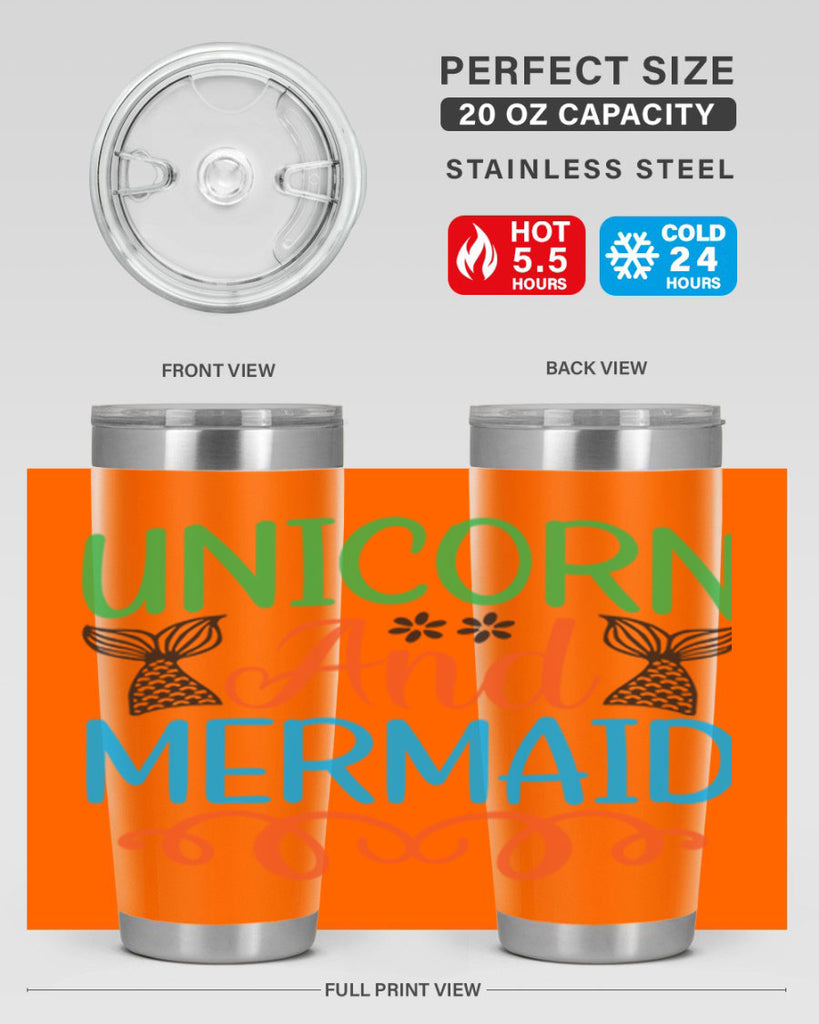 Unicorn And Mermaid 659#- mermaid- Tumbler