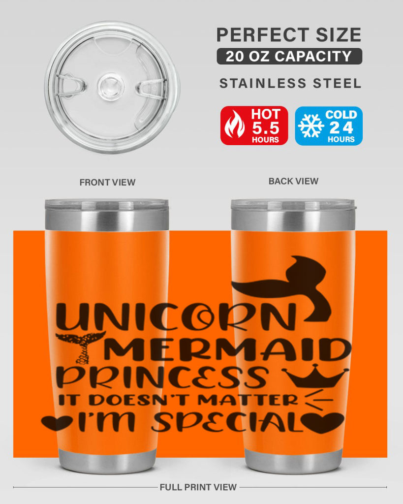 Unicorn Mermaid princess it doesnt 662#- mermaid- Tumbler