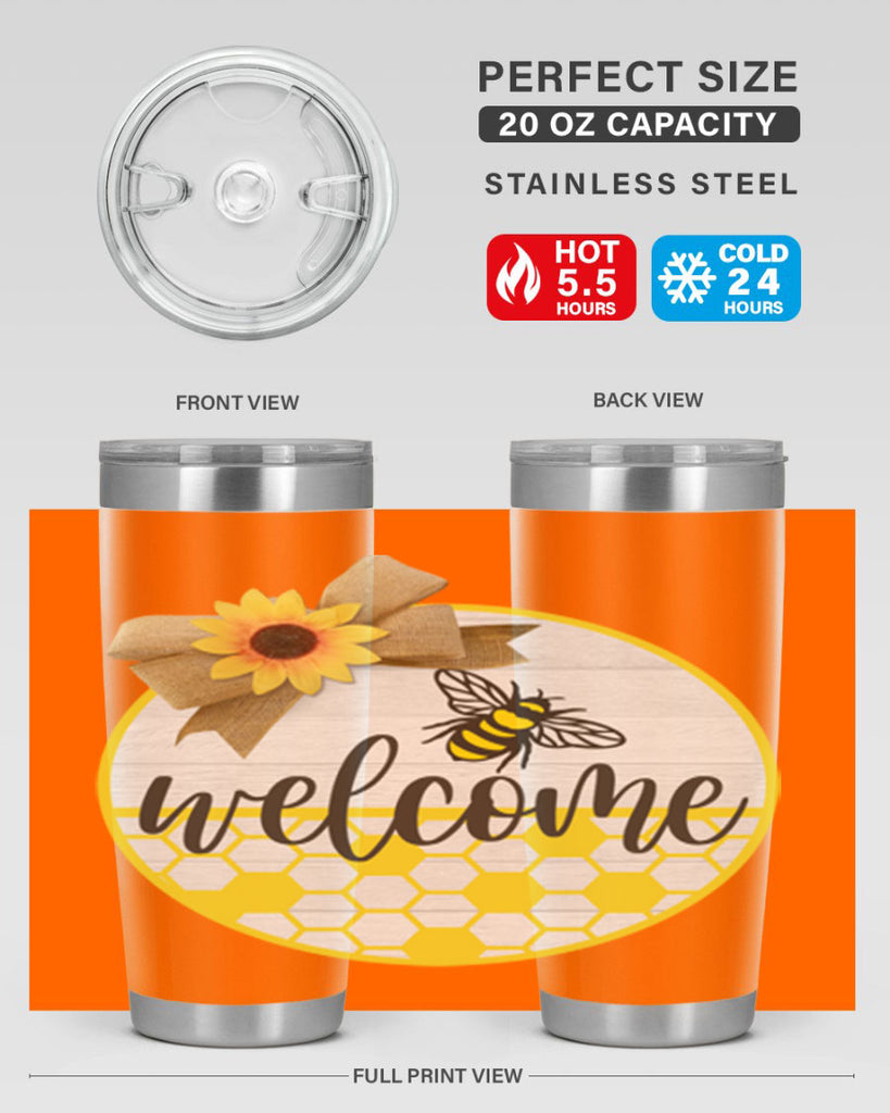 Welcome Bee and hive Mockup566#- spring- Tumbler