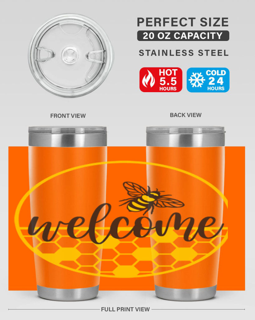Welcome Bee and hive567#- spring- Tumbler