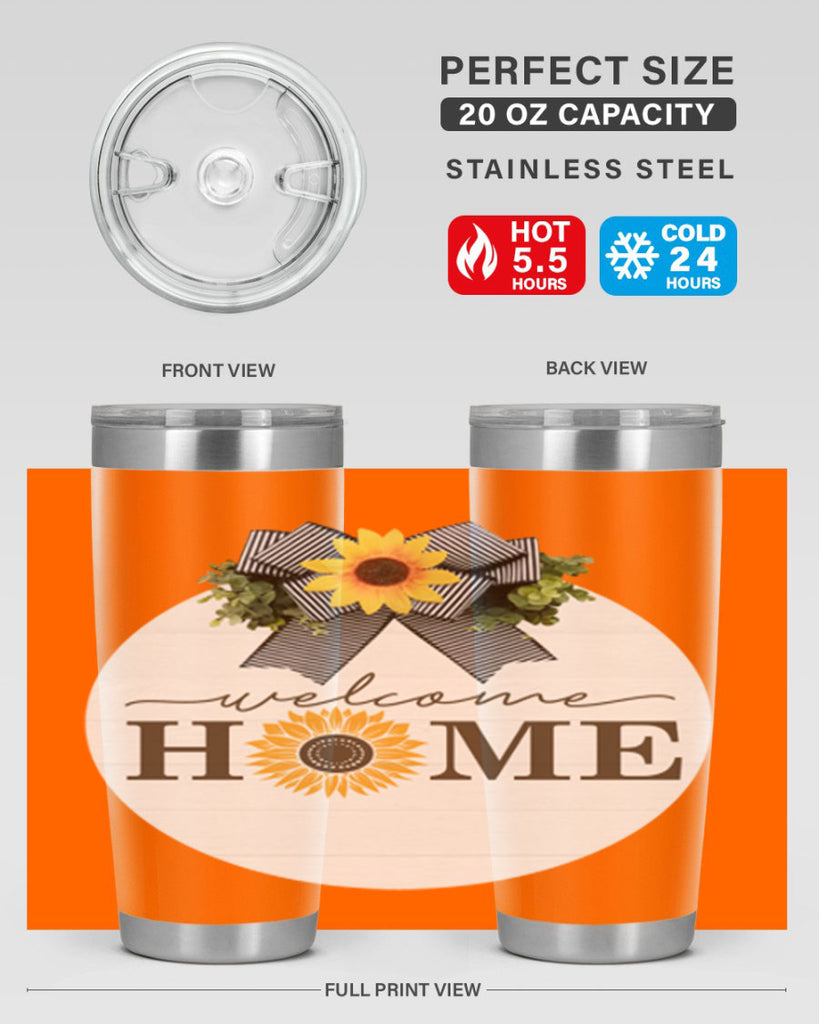Welcome Home sunflower Mockup572#- spring- Tumbler