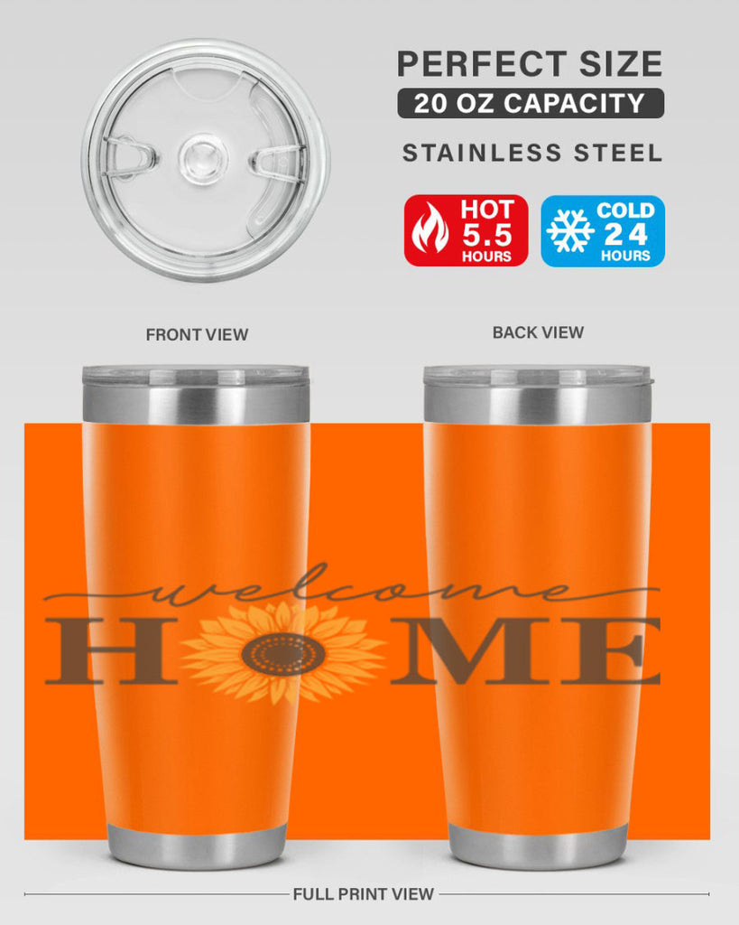 Welcome Home sunflower573#- spring- Tumbler