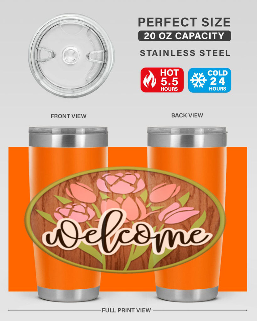 Welcome flowers bouquet Mockup570#- spring- Tumbler
