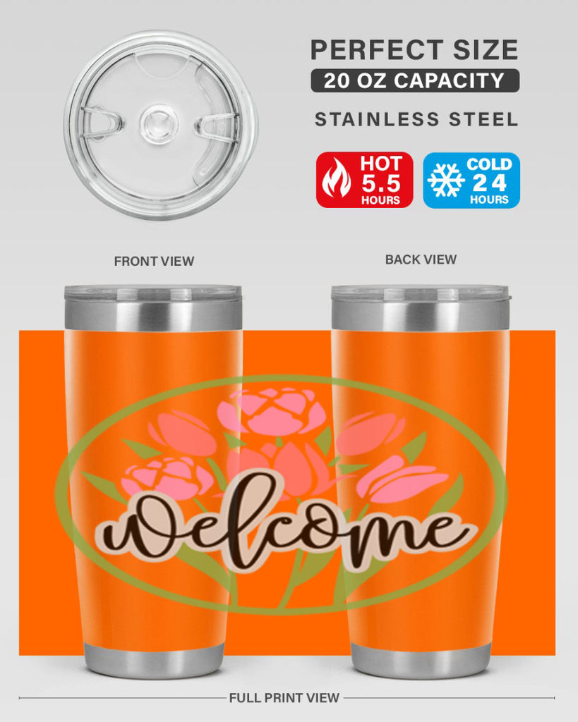 Welcome flowers bouquet571#- spring- Tumbler