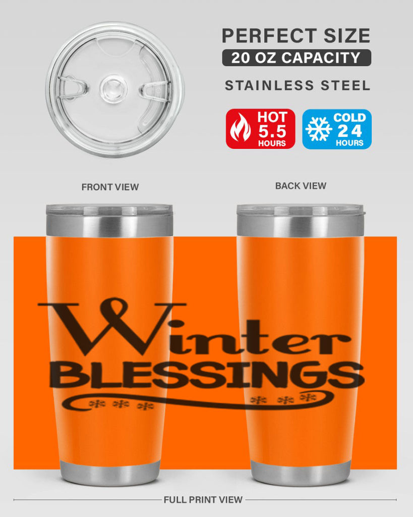 Winter Blessings 493#- winter- Tumbler