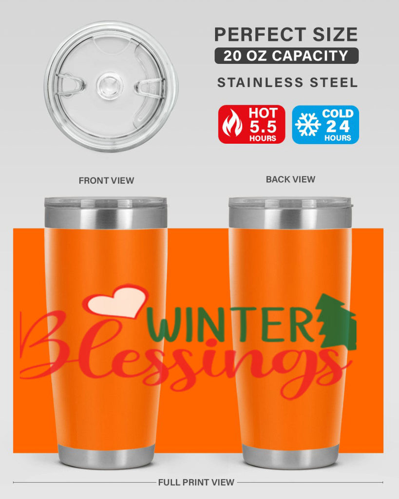 Winter Blessings 546#- winter- Tumbler