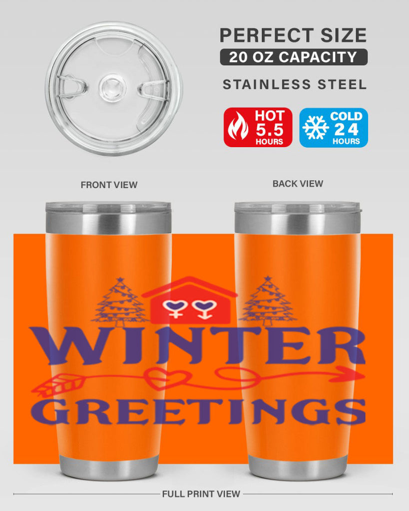 Winter Greetings 551#- winter- Tumbler