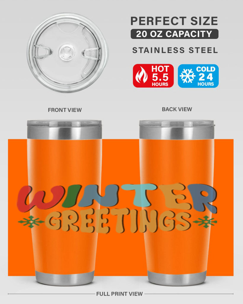 Winter Greetings 552#- winter- Tumbler