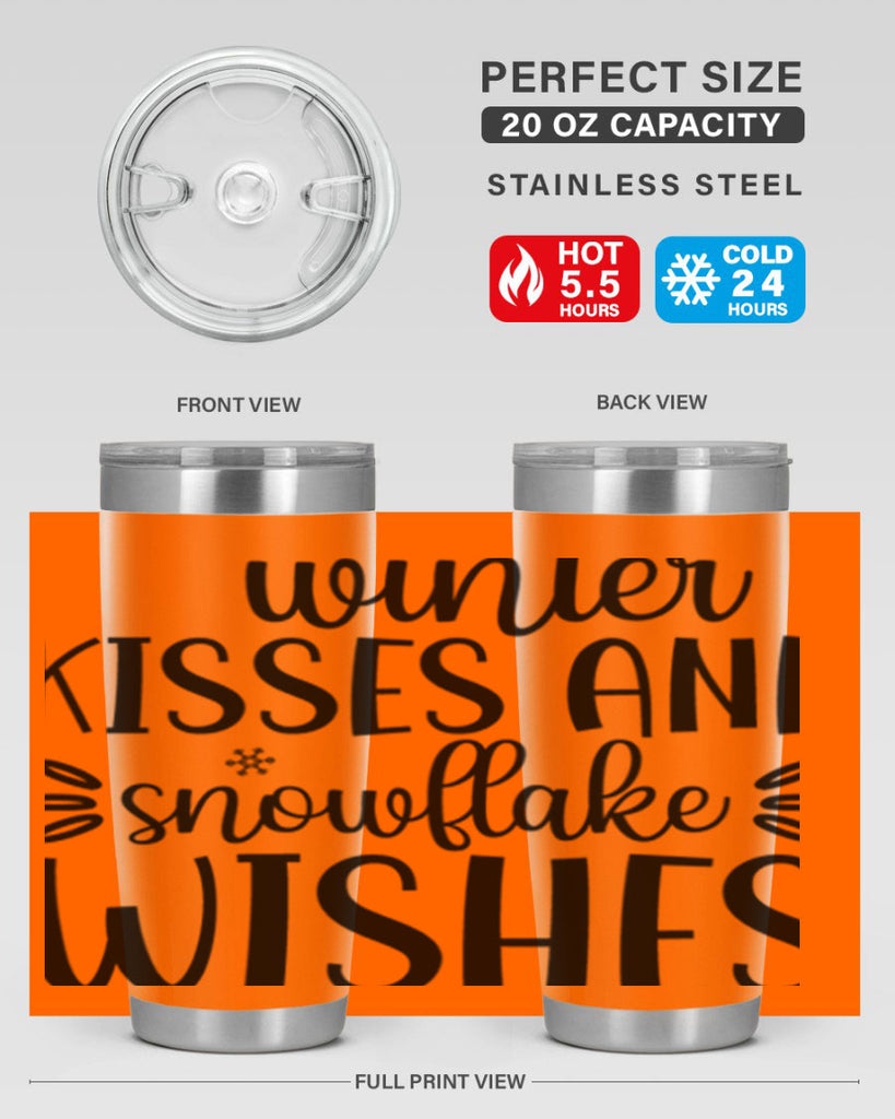 Winter Kisses And Snowflake Wishes517#- winter- Tumbler