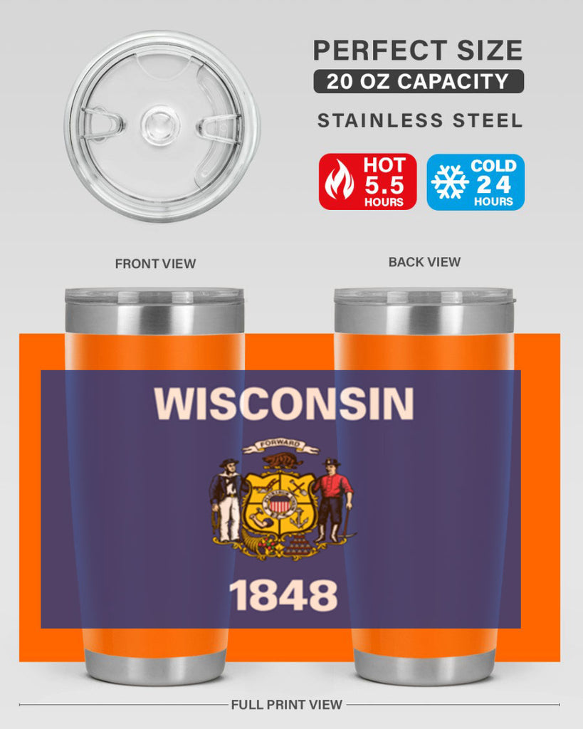 Wisconsin 2#- stateflags- Tumbler