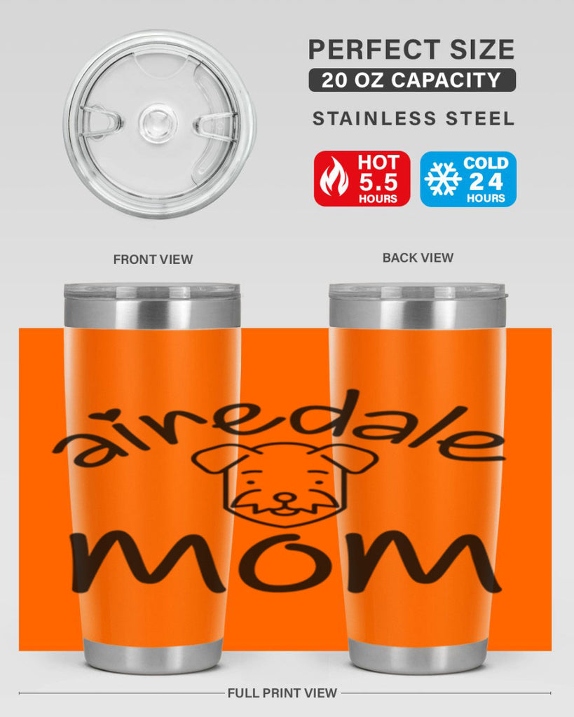 airedale mom 224#- mom- Tumbler