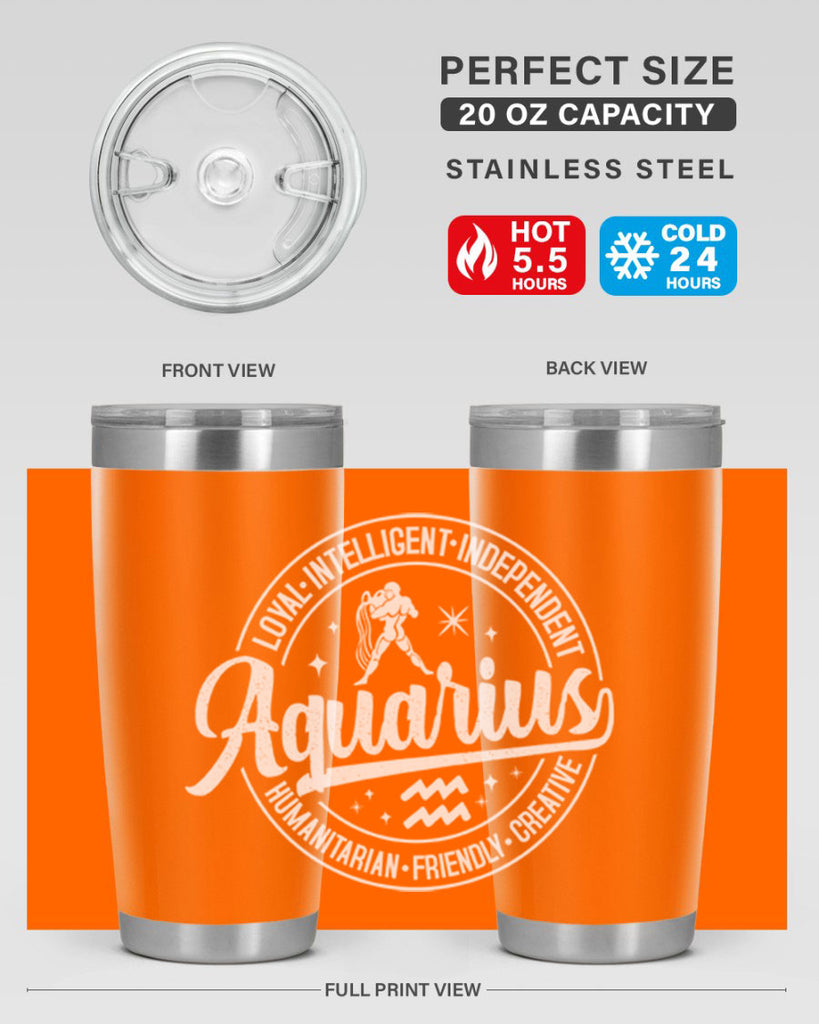 aquarius 77#- zodiac- Tumbler