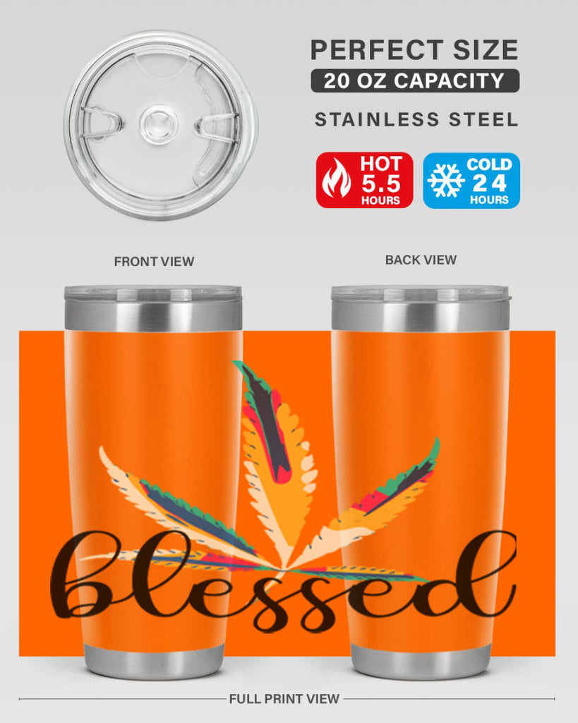 blessed colorful 19#- marijuana- Tumbler