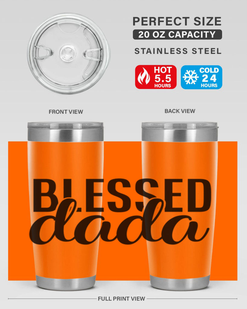 blessed dada 34#- dad- Tumbler