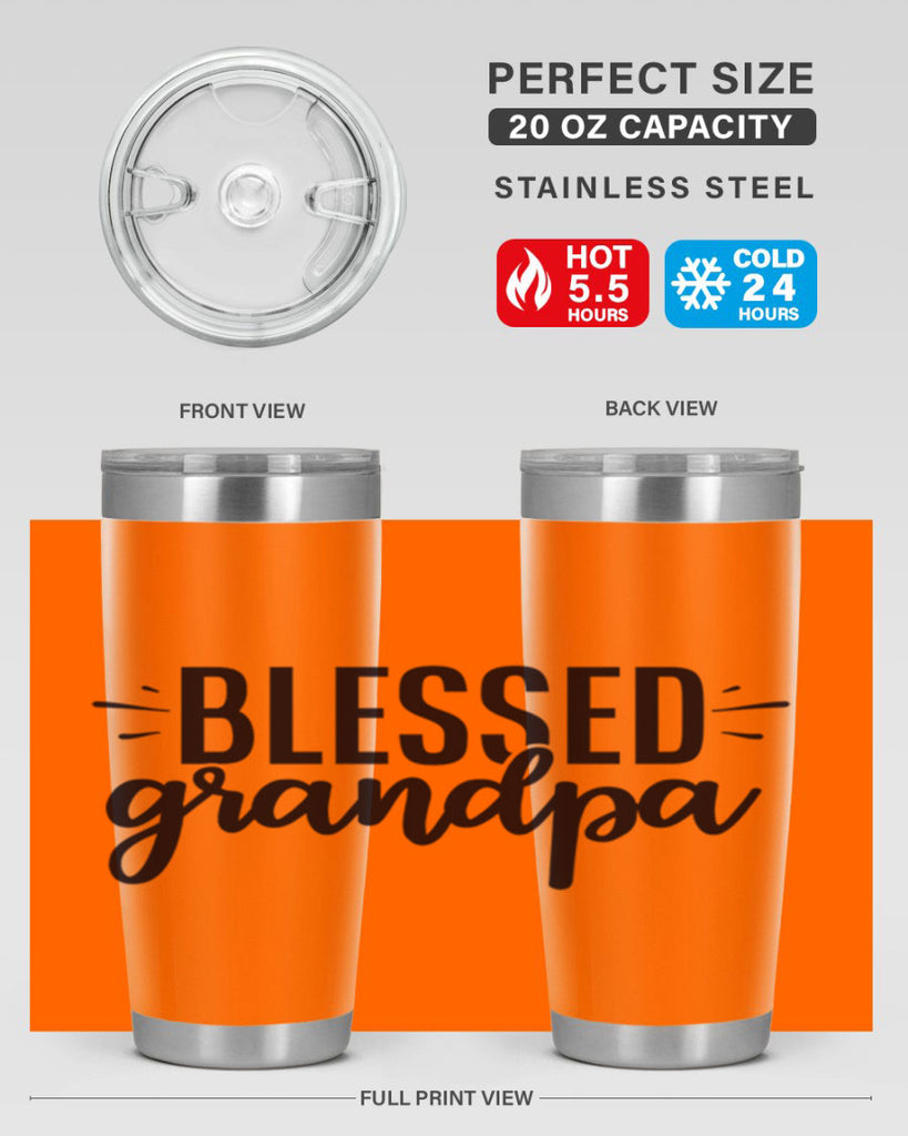 blessed grandpa 74#- grandpa - papa- Tumbler