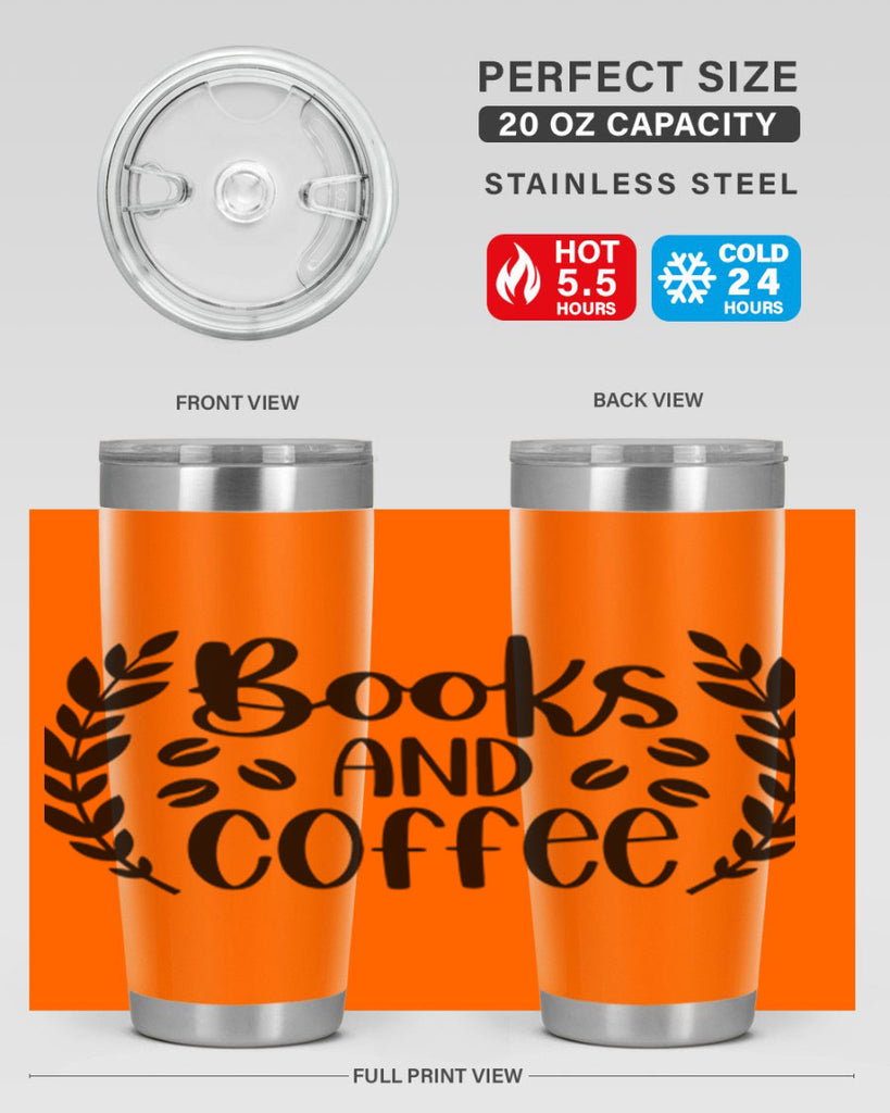 books and coffee 47#- reading- Tumbler