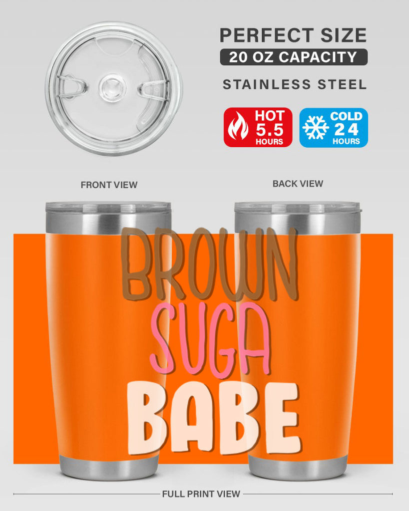 brown suga babe 190#- black words phrases- Cotton Tank