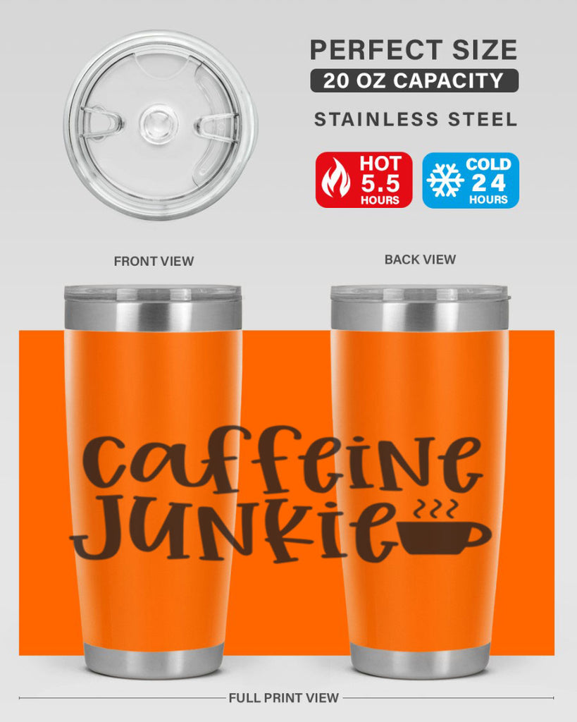 caffeine junkie 412#- mom- Tumbler