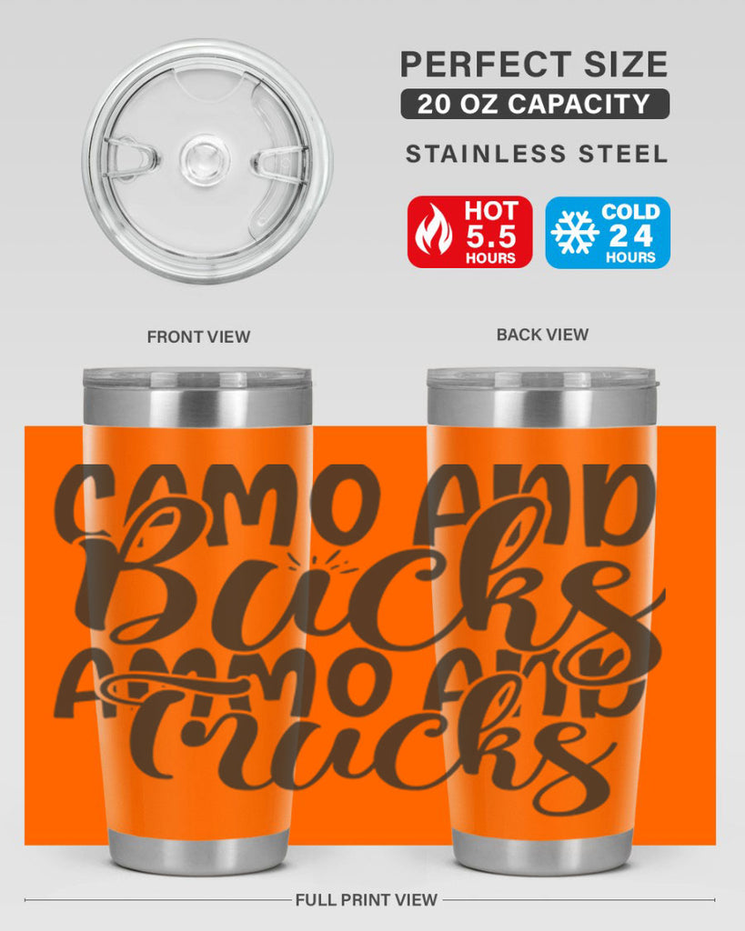 camo and bucks ammo and trucks 18#- hunting- Tumbler