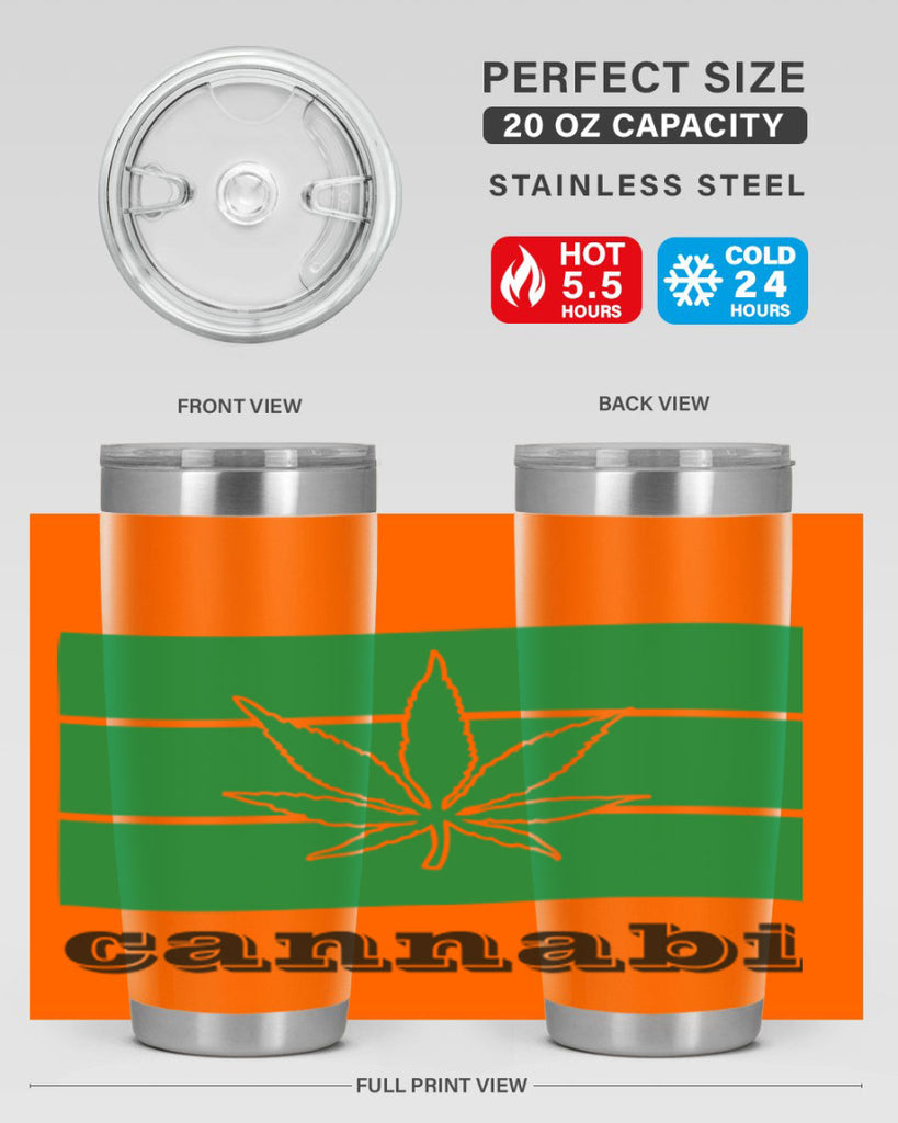 cannabi flag 36#- marijuana- Tumbler