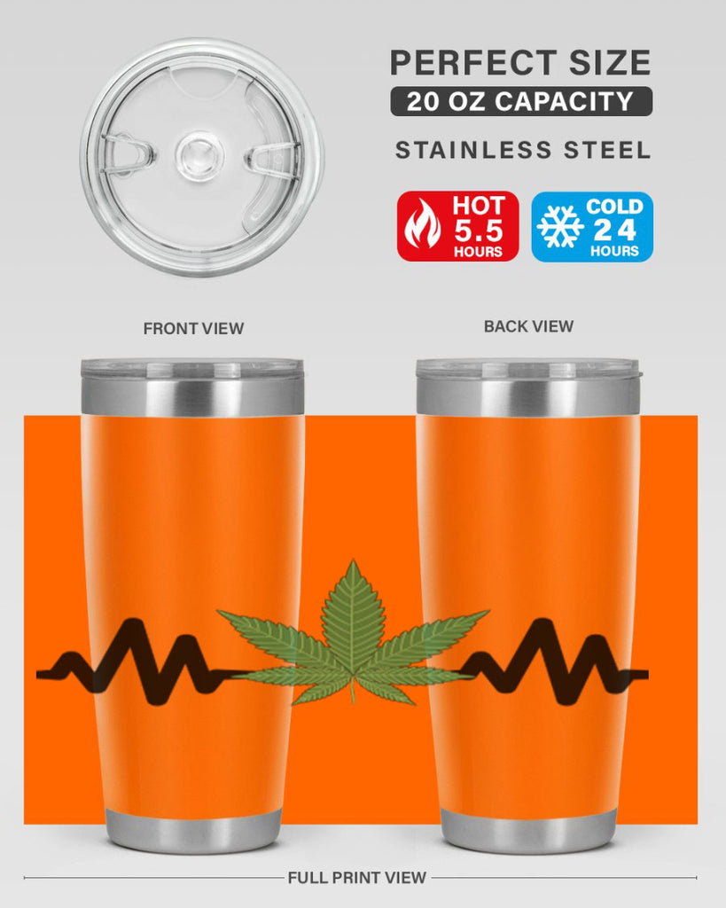 cannabis heartbeat 46#- marijuana- Tumbler