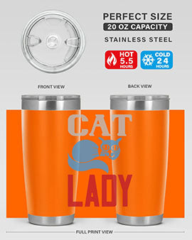 cat lady Style 31#- cat- Tumbler