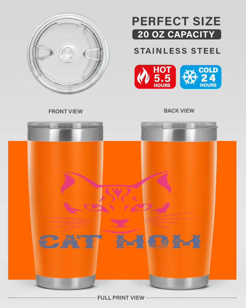 cat mom 195#- mom- Tumbler