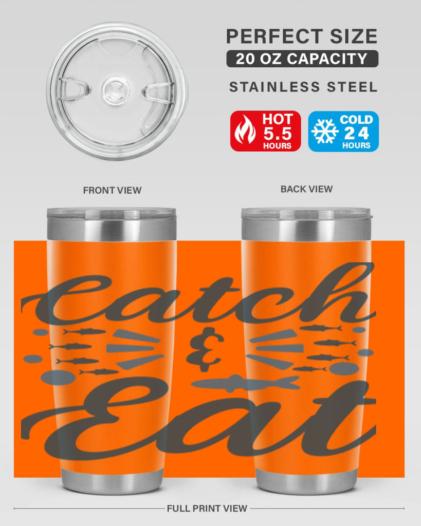 catch eat 173#- fishing- Tumbler