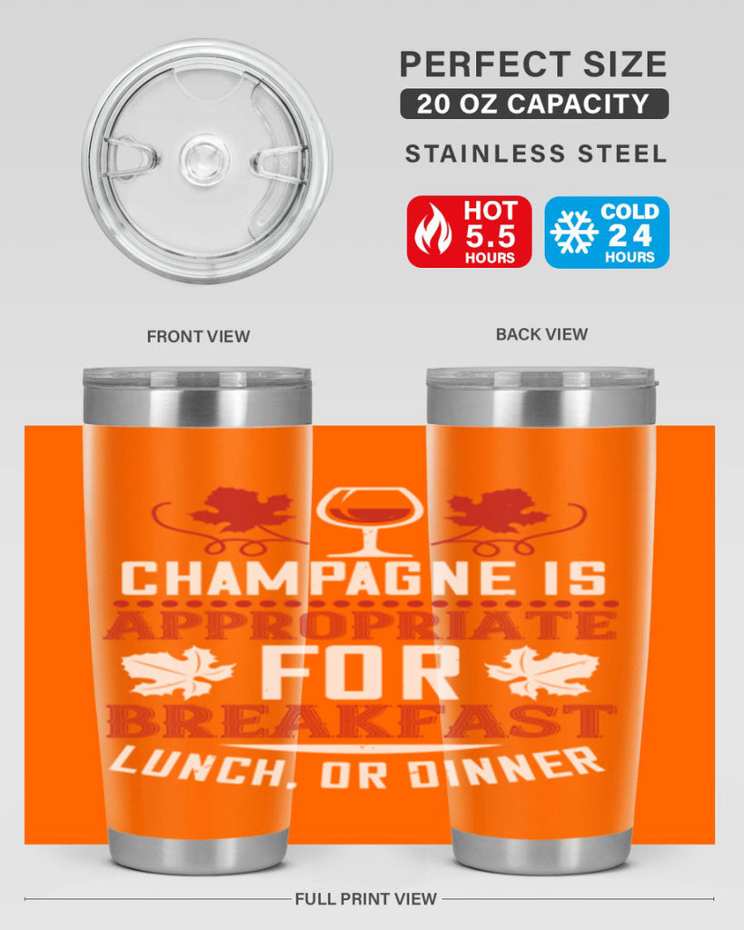 champagne is appropriate for breakfast 89#- wine- Tumbler