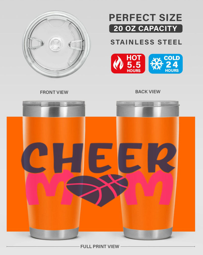 cheer mom 1746#- cheer- Tumbler