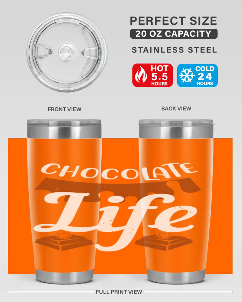 chocolate life 45#- chocolate- Tumbler