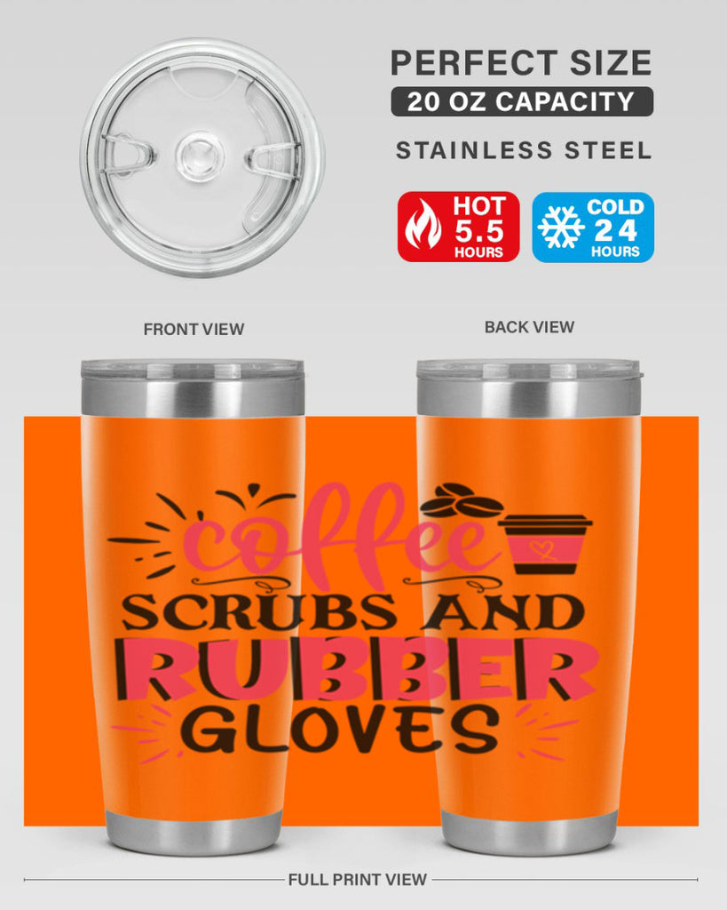 coffee scrubs and rubber gloves Style 393#- nurse- tumbler