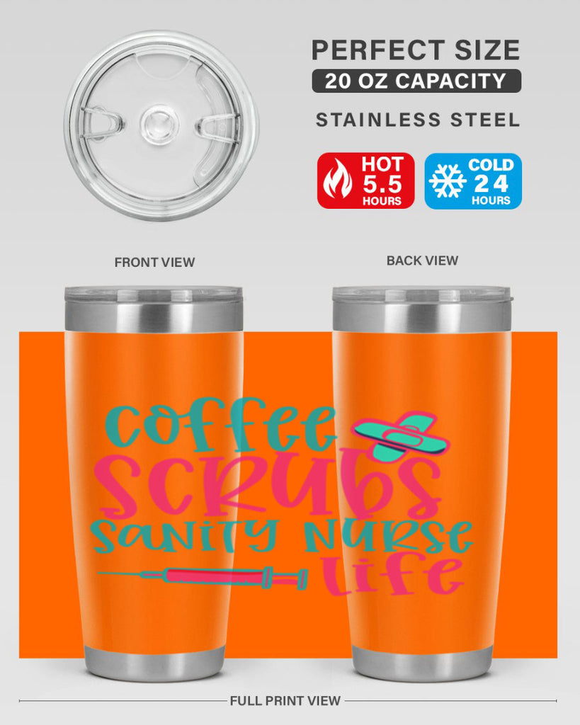 coffee scrubs sanity nurse life Style Style 207#- nurse- tumbler