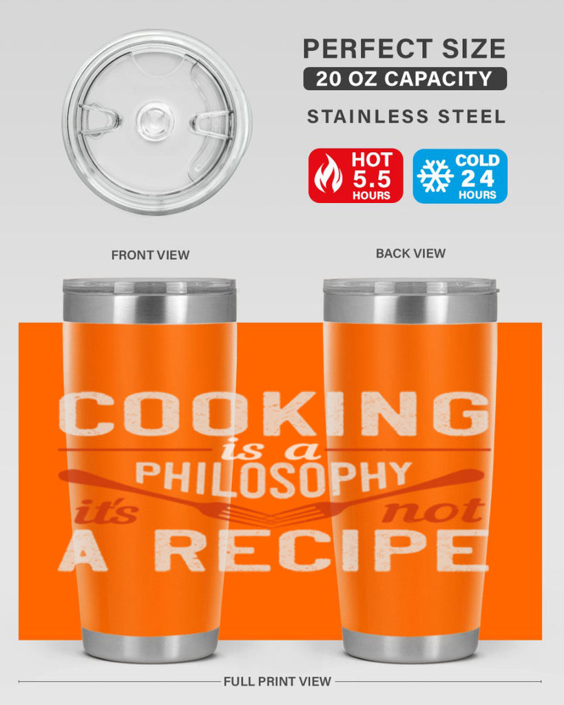 cooking is a philosophy its not a recipe 49#- cooking- Tumbler