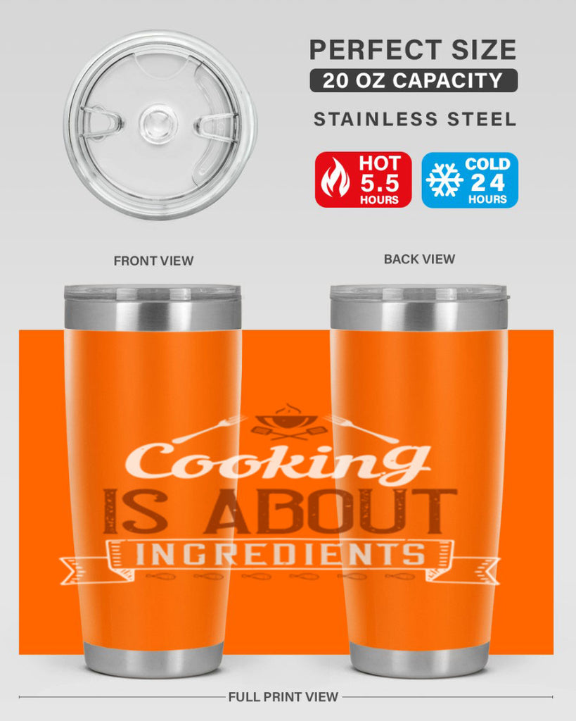 cooking is about ingredients 46#- cooking- Tumbler