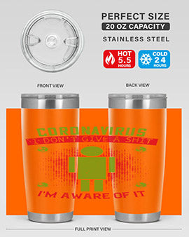 coronavirus i dont give a shit im aware of it Style 3#- corona virus- Cotton Tank