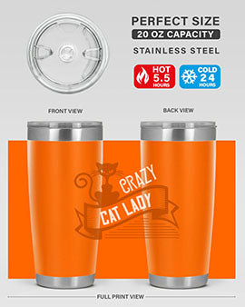crazy cat lady Style 43#- cat- Tumbler
