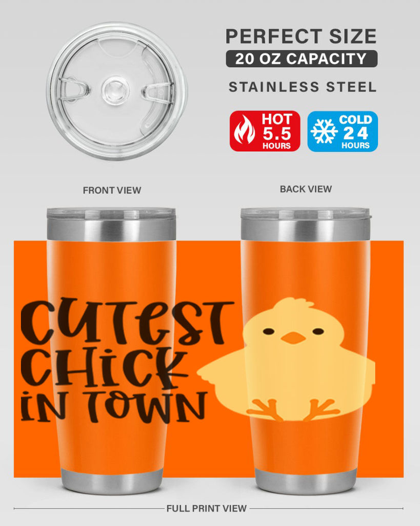 cutest chick in town 61#- easter- Tumbler