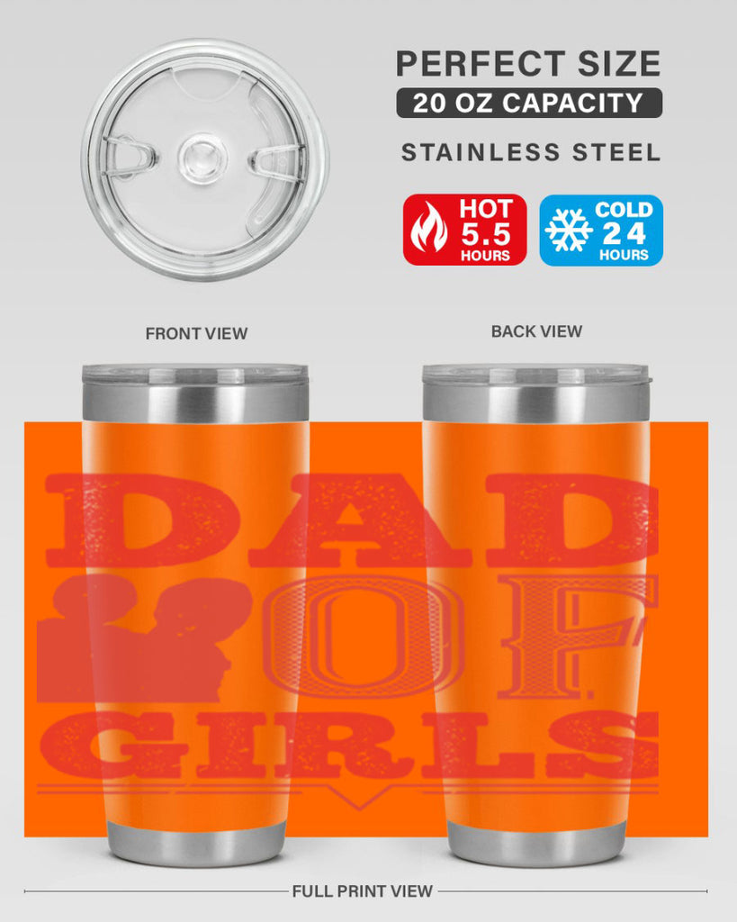 dad of girls 269#- fathers day- Tumbler