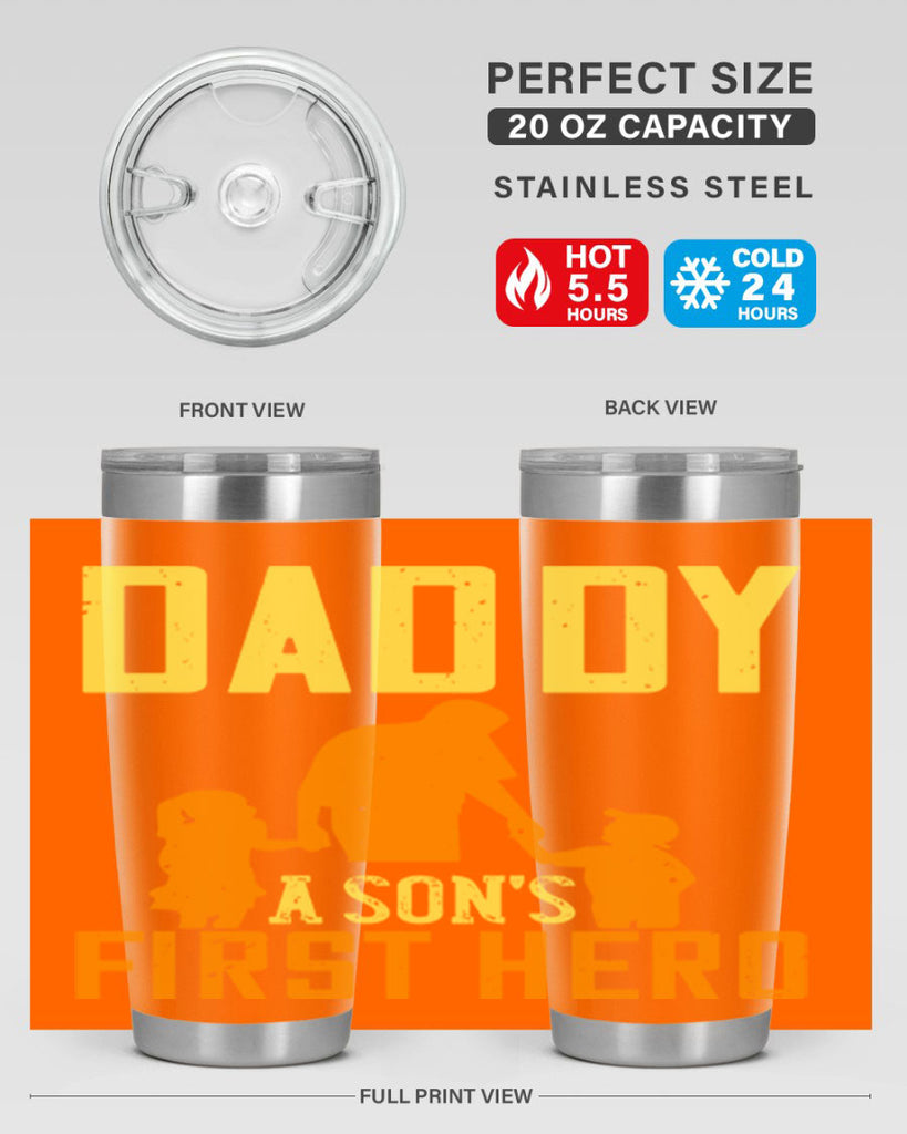 daddy a sons first hero 249#- fathers day- Tumbler